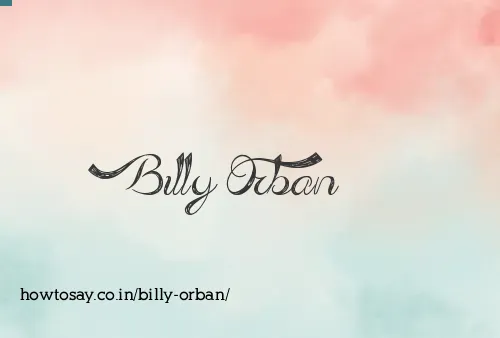 Billy Orban