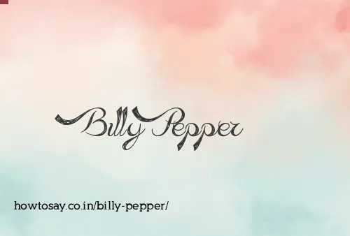 Billy Pepper