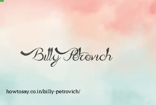 Billy Petrovich