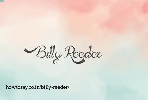 Billy Reeder
