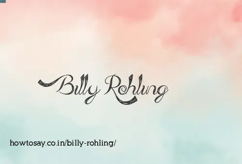 Billy Rohling