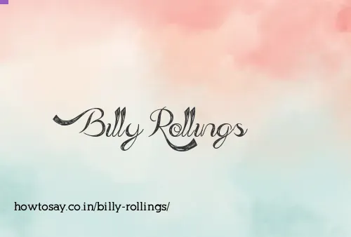 Billy Rollings