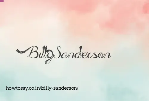 Billy Sanderson