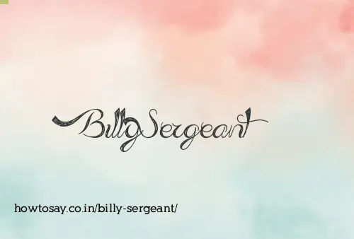 Billy Sergeant
