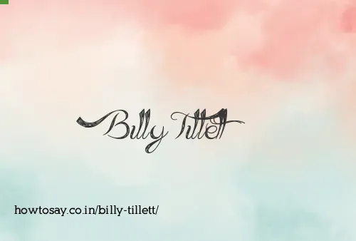 Billy Tillett