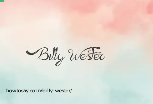 Billy Wester