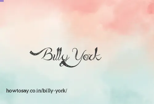 Billy York