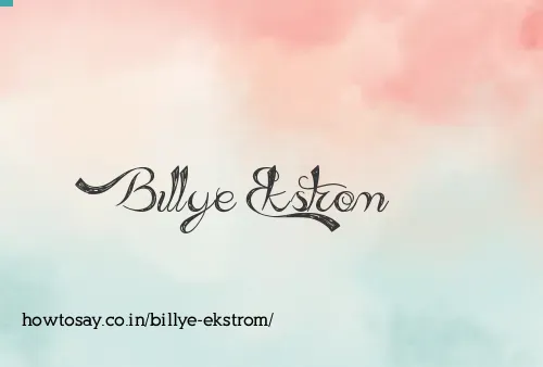 Billye Ekstrom