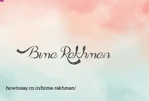 Bima Rakhman