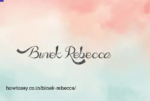 Binek Rebecca