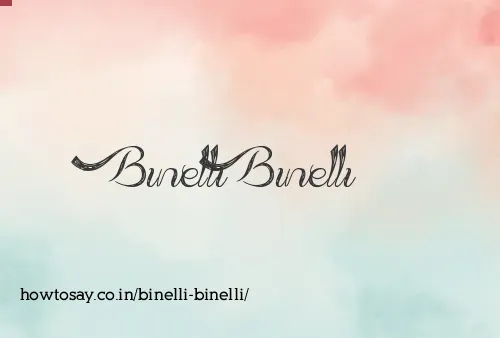 Binelli Binelli