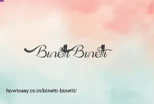 Binetti Binetti