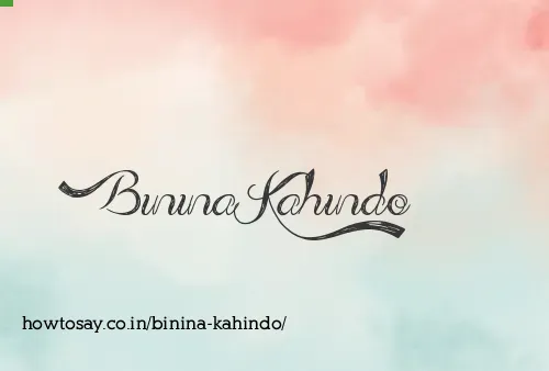 Binina Kahindo
