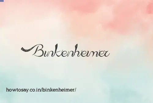 Binkenheimer