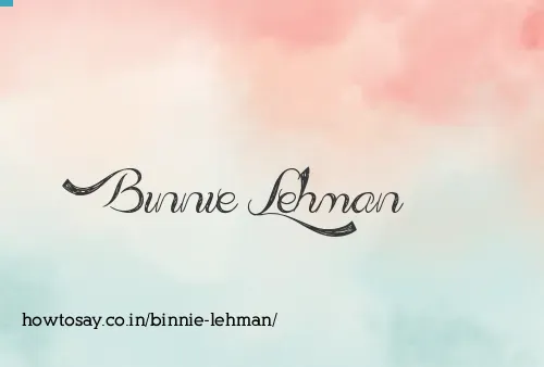 Binnie Lehman