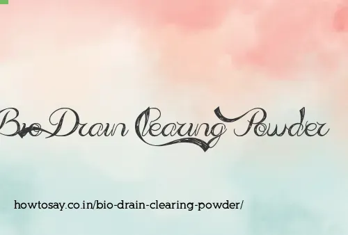 Bio Drain Clearing Powder