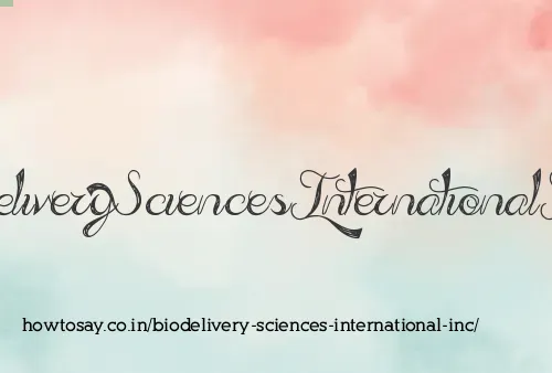 Biodelivery Sciences International Inc
