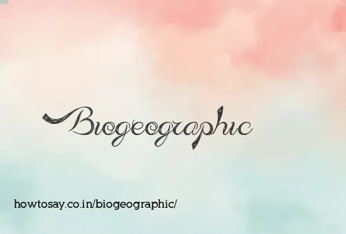 Biogeographic
