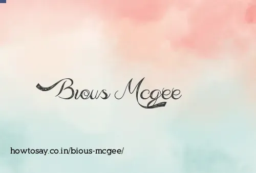 Bious Mcgee