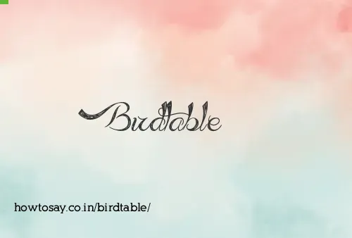 Birdtable