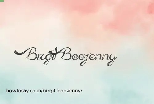 Birgit Boozenny
