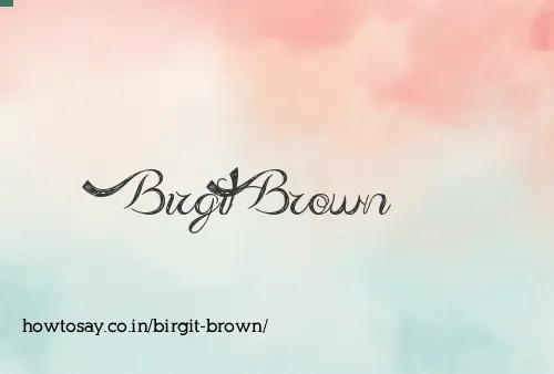 Birgit Brown