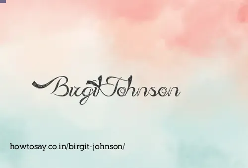 Birgit Johnson