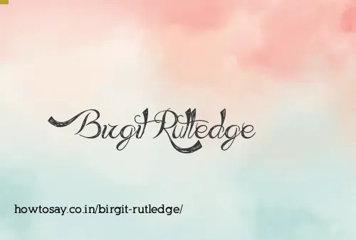 Birgit Rutledge