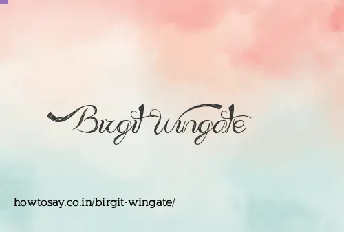 Birgit Wingate