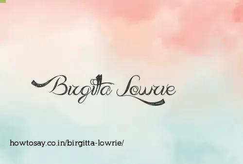 Birgitta Lowrie