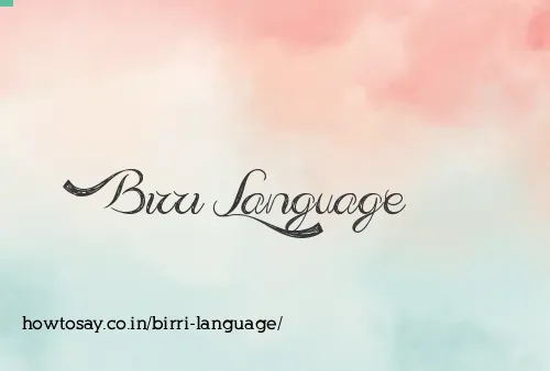 Birri Language