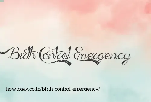 Birth Control Emergency