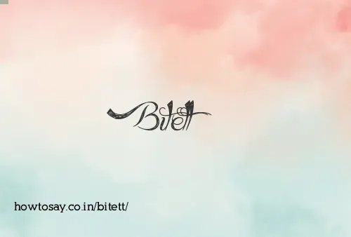 Bitett
