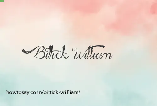 Bittick William