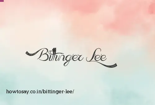 Bittinger Lee