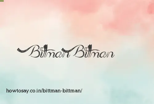 Bittman Bittman