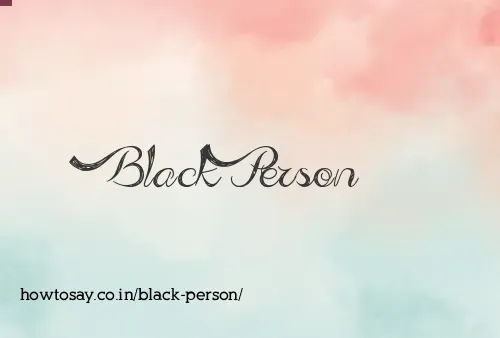 Black Person