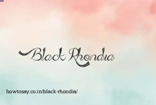Black Rhondia