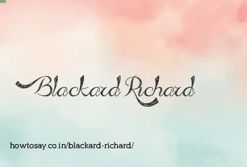 Blackard Richard