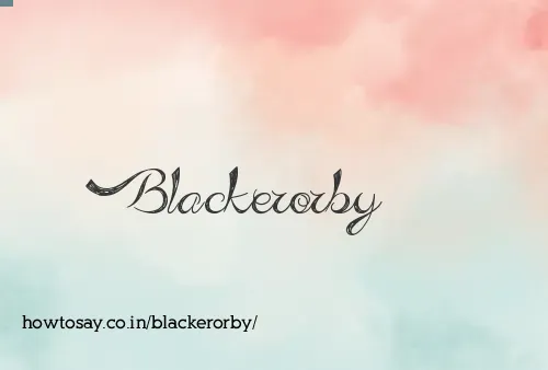 Blackerorby