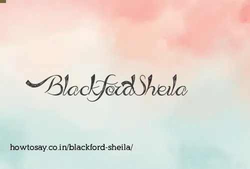 Blackford Sheila