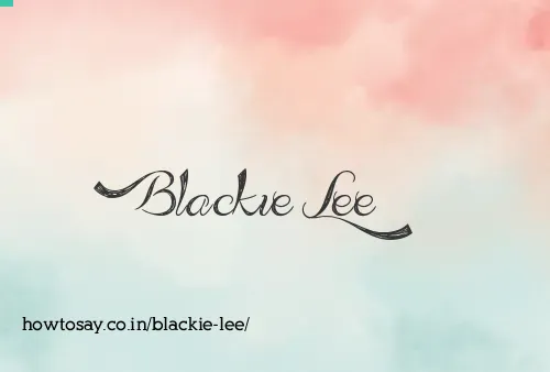 Blackie Lee