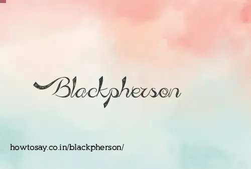 Blackpherson