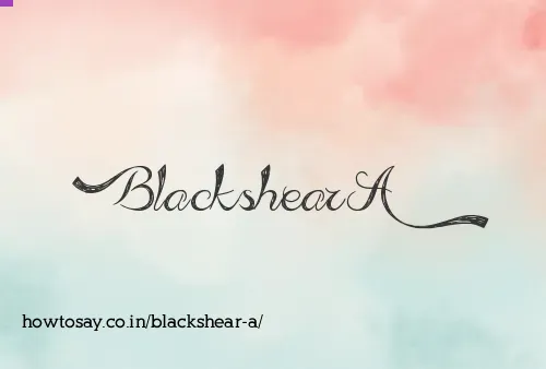 Blackshear A
