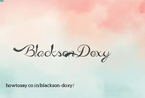 Blackson Doxy