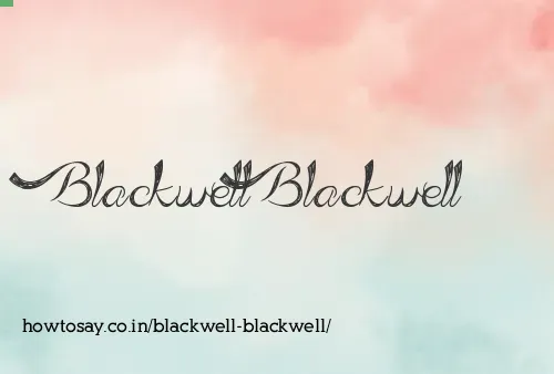 Blackwell Blackwell