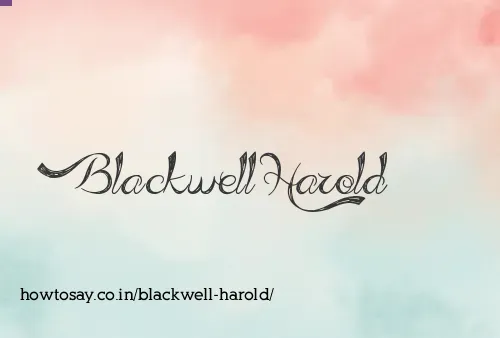 Blackwell Harold