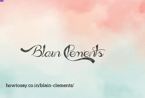 Blain Clements