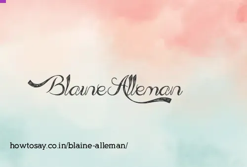 Blaine Alleman