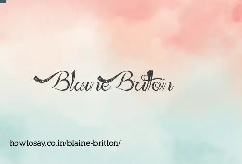 Blaine Britton